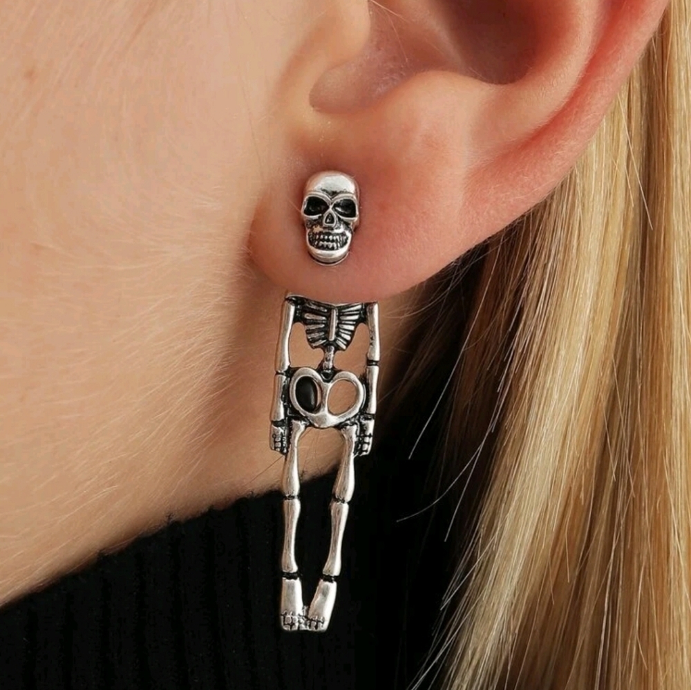 ⭐️Halloween Skeleton Day of the Dead - Dia De Los Muertos earring jackets NEW